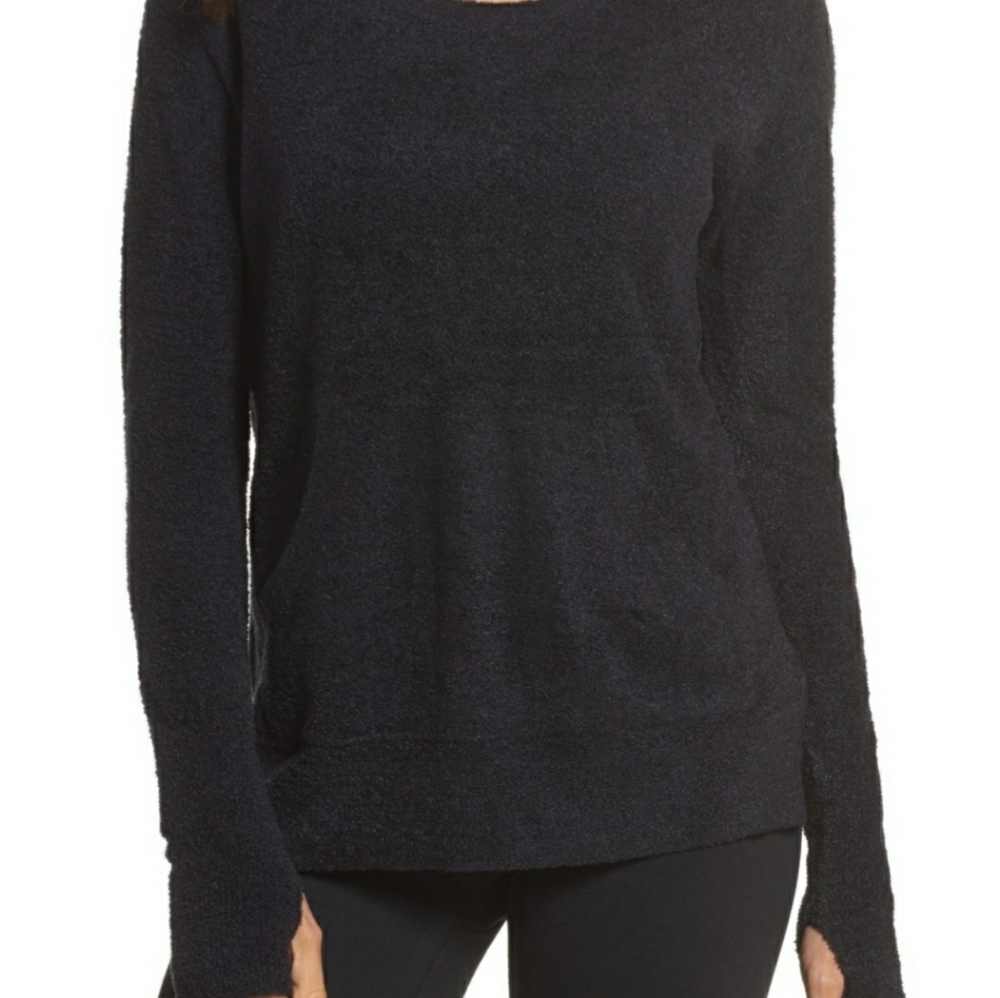 Barefoot Dreams Black Cozy Long Sleeve Pullover